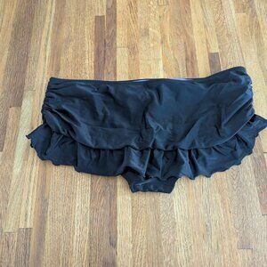 Kenneth Cole Reaction Women's XL Black Ruffled Swimsuit Bottoms
